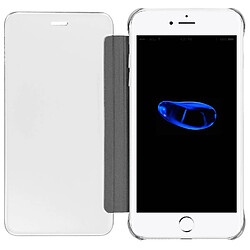 Avis Avizar Housse Etui Folio Miroir Argent iPhone 7 Plus / iPhone 8 Plus Clapet translucide