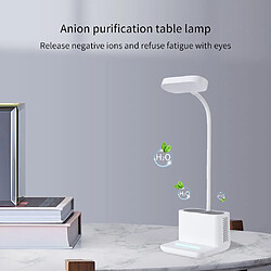 Lampe de table de purification d'ions négatifs de protection des yeux de charge USB LED pliante - blanc