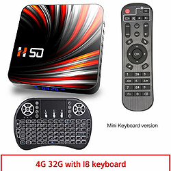 Pour Android Tv Box Android 10.0 4K 4Gb 32Gb 64Gb Lecteur Multimédia 3D Vidéo Smart Tv Box 4 32G_Prise Australienne Clavier I8