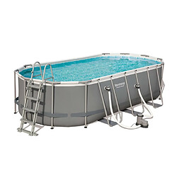 Bestway Ensemble de piscine Power Steel Ovale 549x274x122 cm 56710 pas cher