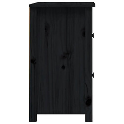 Maison Chic Table de chevet - Table de Nuit Noir 40x35x61,5 cm Bois de pin massif pas cher