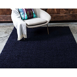 Hadorn Tapis shaggy 185x185 nuit bleue Luzern