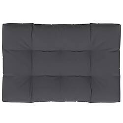 vidaXL Coussin de palette anthracite 120x80x12 cm tissu