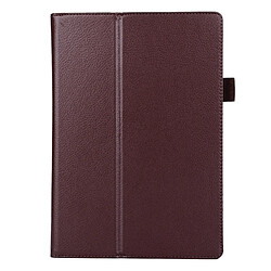 Wewoo Housse Étui marron pour Lenovo Tab2 A10-70 Litchi Texture Horizontal Flip solide couleur en cuir avec deux pliage titulaire