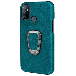 Coque en TPU + PU avec béquille rotative, cyan pour votre OnePlus Nord N100