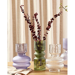 Beliani Vase à fleurs RODIA Verre 24 cm Violet