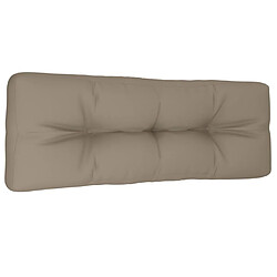 Avis vidaXL Coussin de palette taupe 120x40x12 cm tissu