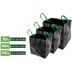 Avis Ribiland Lot de 3 sacs de jardin multifonctions 70l / 100l / 170l.