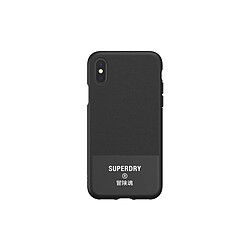 Superdry Coque pour Apple iPhone X / XS Collection Canvas en TPU Noir