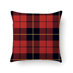 Alter Coussin avec impression numérique, 100% Made in Italy, Coussin de canapé décoratif, amovible et lavable, modèle Tartan - Lilas, cm 40x40x5