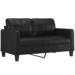 Acheter Maison Chic Canapé 2 places avec oreillers,Sofa de Salon,Canapé droit décoratifs noir 140cm similicuir -GKD619619