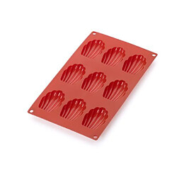 Lékué 0620609R01M022 Moule à Madeleines 9 Cavites Silicone Platine