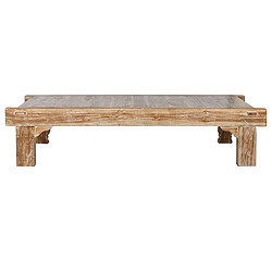 Avis Pegane Table basse, table de salon en bois recyclé coloris Blanc, naturel - longueur 200 x profondeur 70 x Hauteur 45 cm