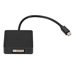 Wewoo 3 en 1 Mini DP mâle vers HDMI + adaptateur VGA + DVI carré femellelongueur de câble 18cm noir