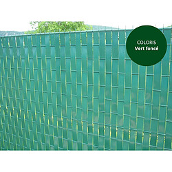 Lanière PVC pour palissade largeur 43 mm x 60 m+100 clips- Vert Foncé - Jardiline 