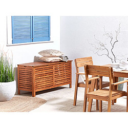 Beliani Coffre 130 x 64 cm Bois foncé RIVIERA