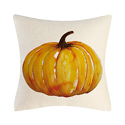 P76 4PCS 45 * 45cm Thanksgiving Couleur Pumpkin motif Linge Taie d'oreiller Maison de vacances Accueil Taie d'oreiller Sofa Coussin Coussin Coussin