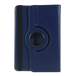 Etui en PU litchi avec support bleu foncé pour votre Apple iPad mini (2019) 7.9 pouces