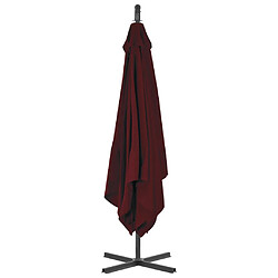 Acheter ComfortXL Parasol Déporté Avec Mât En Acier 250x250 Cm Rouge Bordeaux