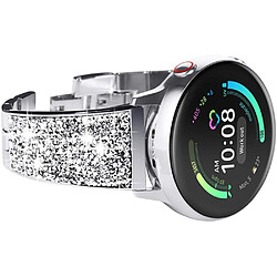 Bracelet en acier inoxydable 22mm scintillant argent pour votre Samsung Galaxy Watch3 45mm