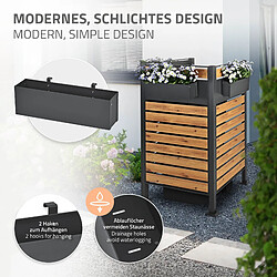 Avis ML-Design Bac à Fleurs à Suspendre, Acier, 50x12x15 cm, Anthracite, avec Support, Jardinière Rectangulaire Suspendue, Pot de Balcon Patio Terrasse, Résistant aux intempéries, Récipient Design Moderne