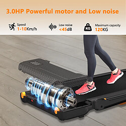 Avis Tapis de course pliable Électrique 2 en 1,Walking Pad 1-10 km/h, 2.5HP - Rattantree Tapis de marche bureau - Capacité de Poids de 120kg -pour Bureau à Domicile