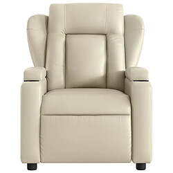 Acheter Maison Chic Fauteuil inclinable,Fauteuil luxe de relaxation de massage Crème Similicuir -MN42594