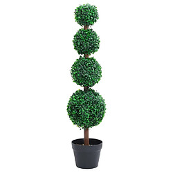 vidaXL Plante de buis artificiel avec pot Forme de boule Vert 90 cm