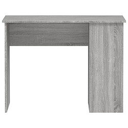 Helloshop26 Bureau table poste de travail meuble d'ordinateur informatique étude sonoma 100 x 55 x 75 cm bois d'ingénierie gris 02_0023942