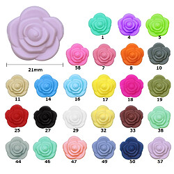 Universal 100 pcs silicone perles fleurs bébé trickles éco-friendly sensation dentition collier qualité alimentaire maman allaitement DIY bijoux roses | dents de bébé pas cher