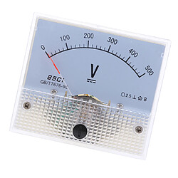 Avis 85c1 dc rectangle ampèremètre ampèremètre testeur analogique panneau voltmètre 0-500 v