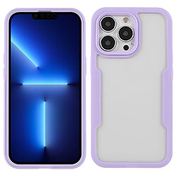 Coque en TPU + acrylique avec protection de l'objectif de l'appareil photo violet pour votre iPhone 13 Pro 6.1 pouces