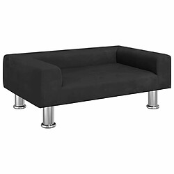 Maison Chic Niche Lit pour chien | Panier couchage pour chien noir 70x45x26,5 cm velours -GKD31149