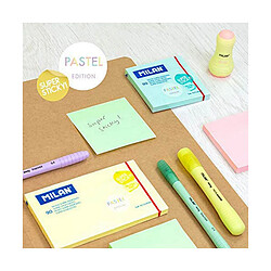 Avis Bloc de Notes Milan Pastel Jaune Autocollants (76 x 127 mm)