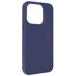 Avizar Coque iPhone 14 Pro Max Silicone Flexible Finition Mate Anti-traces bleu nuit