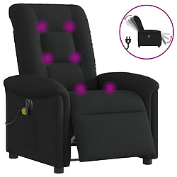 vidaXL Fauteuil de massage inclinable électrique Noir Tissu