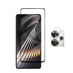 Kit De Film Pour Caméra Arrière + Verre Trempé De Qualité Supérieure À Couverture Complète Phonecare Compatible avec Xiaomi Poco M6 Plus - Transparent/Noir