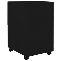 vidaXL Classeur mobile Noir 39x45x67 cm Acier pas cher