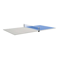 Jardindeco Plateau 2 en 1 dinatoire et Ping Pong pour billard convertible table 8 personnes Arizona Blanc boisé.