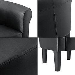 Acheter Helloshop26 Fauteuil lounge chaise siège synthétique plastique 70 cm noir 03_0001933