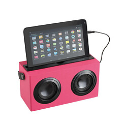 Inovalley Enceinte Bluetooth Nomade Rose pour tablettes tactiles