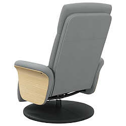 Acheter vidaXL Fauteuil inclinable de massage et repose-pieds gris clair tissu