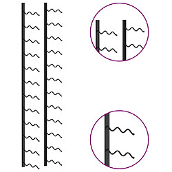 Avis vidaXL Casier à bouteilles mural pour 24 bouteilles Noir Fer