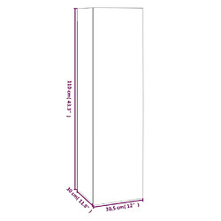 vidaXL Meubles TV 4 pcs Chêne fumé 30,5x30x110 cm Bois d'ingénierie pas cher