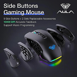 Avis Universal MMO Gaming Mouse avec boutons latéraux Macro Programmation 10000 DPI Réglable 14 Key USB Wired RVB