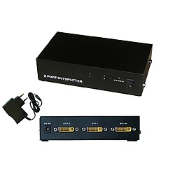 Kalea-Informatique Splitter DVI 2 Ports Splitter vidéo - 2 sorties DVI-D - Bande passante 1.65GHz - Résolution 2048x1036