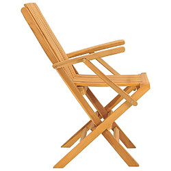 Maison Chic Lot de 2 Chaises de jardin,Fauteuil d'extérieur pliantes 61x67x90 cm bois massif teck -MN61378 pas cher