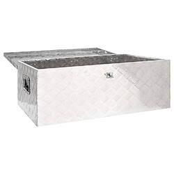 Acheter vidaXL Boîte de rangement Argenté 100x55x37 cm Aluminium