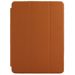 Wewoo Smart Cover marron pour iPad Air 2 Étui en cuir naturel à trois volets traité avec fonction sommeil et réveil