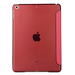 Avis Etui en PU soie avec support tri-pliure rouge pour votre Apple iPad 10.2 (2019)